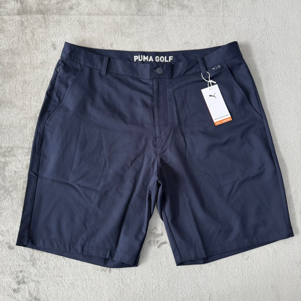 Puma Camino 2.0 Golf Shorts Mens 38 Navy Blue 9" UPF 50+ Stretch Performance NWT